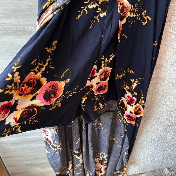 Orange and Pink Sleeveless High Low Sundress for Cocktail - Picture 3 of 8